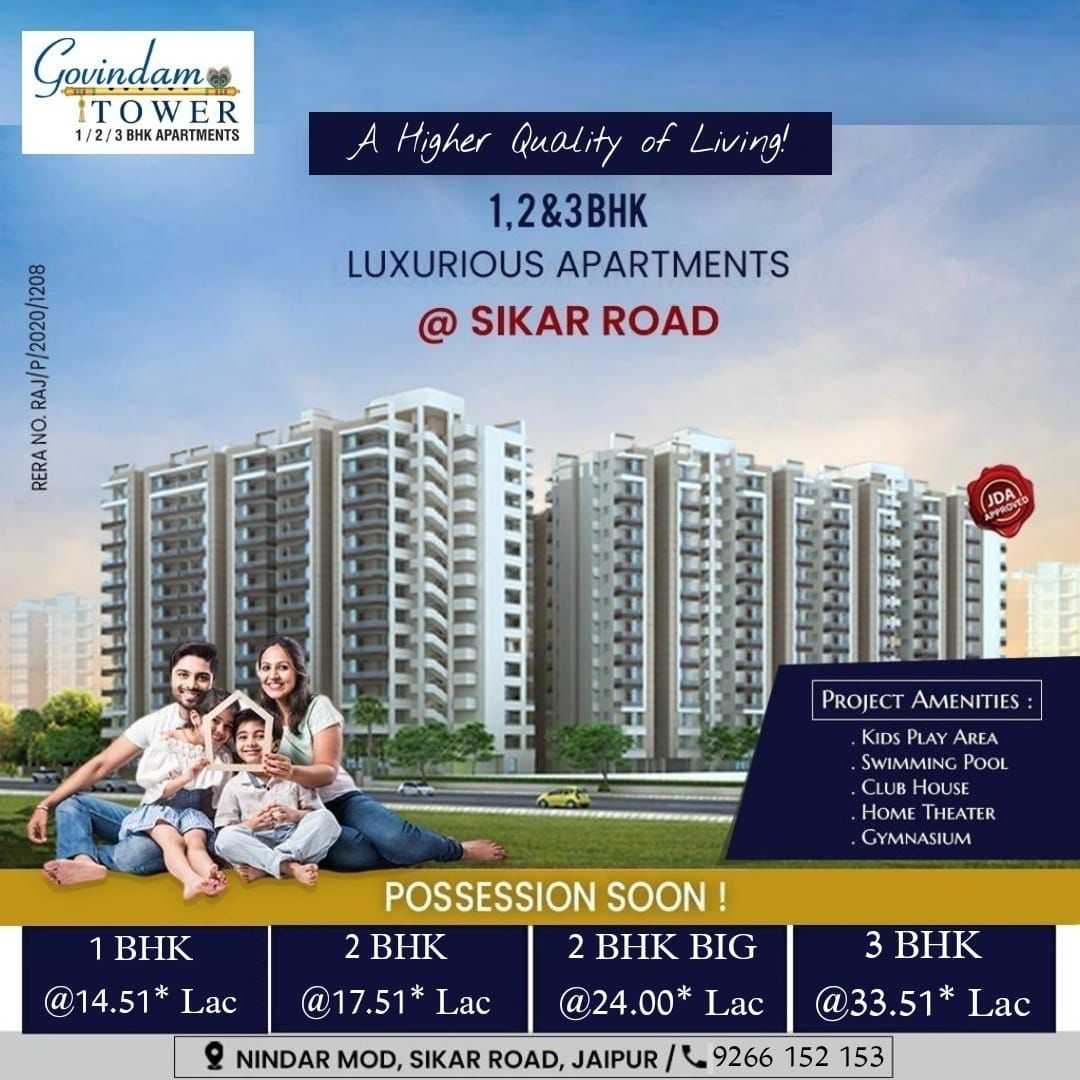 govindam-tower-sikar-road-jaipur-2-bhk-apartment